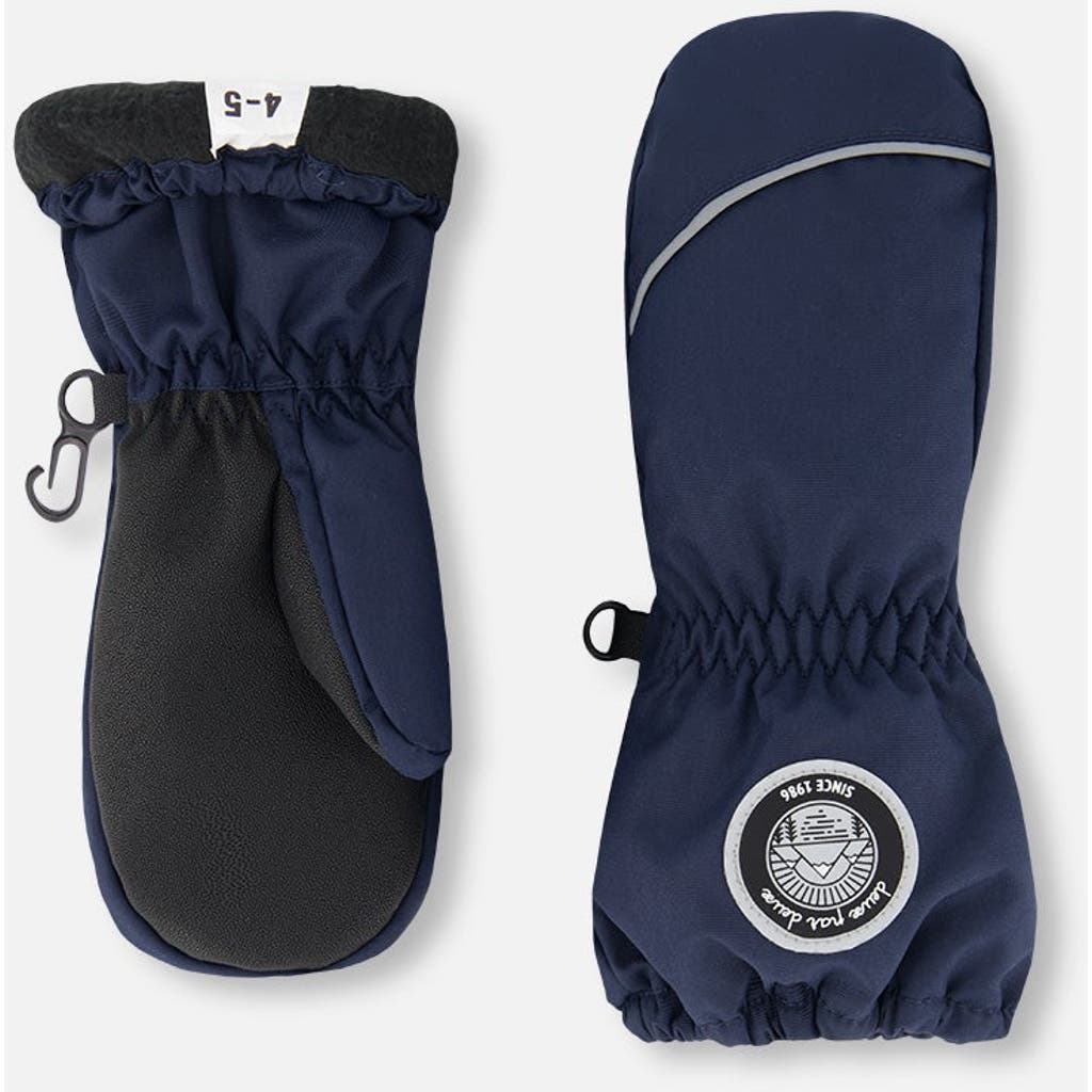 Deux Par Deux Kids Gender Inclusive Winter Mittens Play In Blue