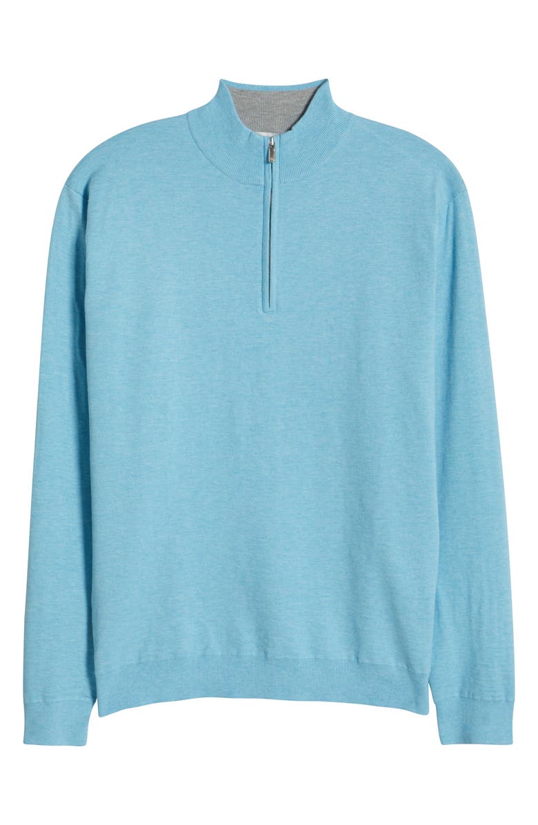 Peter Millar Coolspun Quarter Zip Pullover, Alternate, color, Seaport Blue