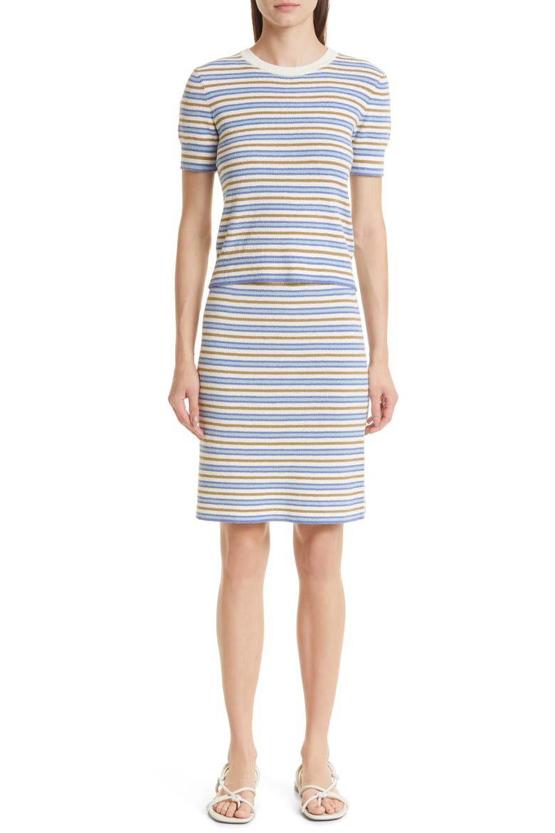 Stripe Cotton Blend Mini Bouclé Top, Alternate, color, BOUCLE MULTI STRIPE