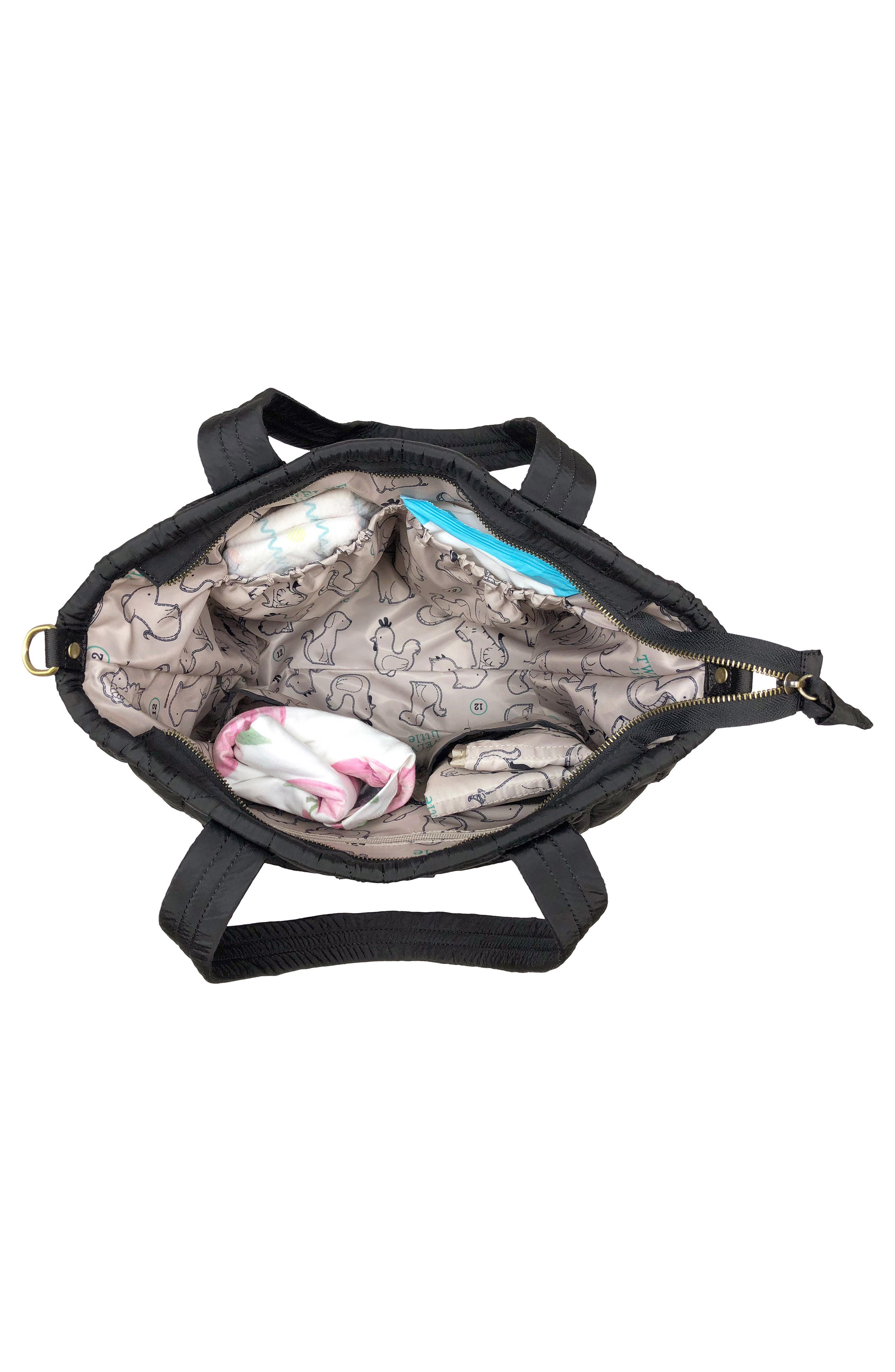 TWELVElittle 'Love' Water Resistant Nylon Diaper Tote, Alternate, color, 