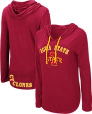 COLOSSEUM Women's Colosseum Cardinal Iowa State Cyclones My Lover Lightweight Hooded Long Sleeve T-Shirt