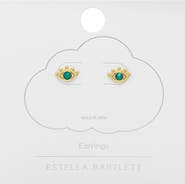 Estella Bartlett Green Cubic Zirconia Evil Eye Stud Earrings