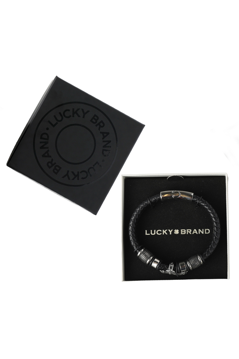 Black Cross Bracelet for Men, Stainless Steel Faith Bracelet - 8.5'', Alternate, color, Black