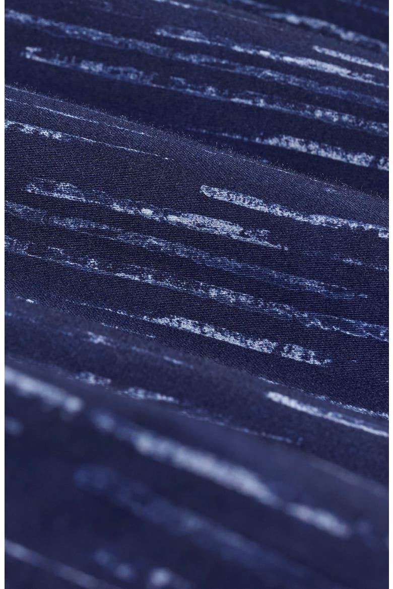 Axel Shaped Fit Chalk Stripe Stretch Cotton Button-Up Shirt, Alternate, color, NAVY