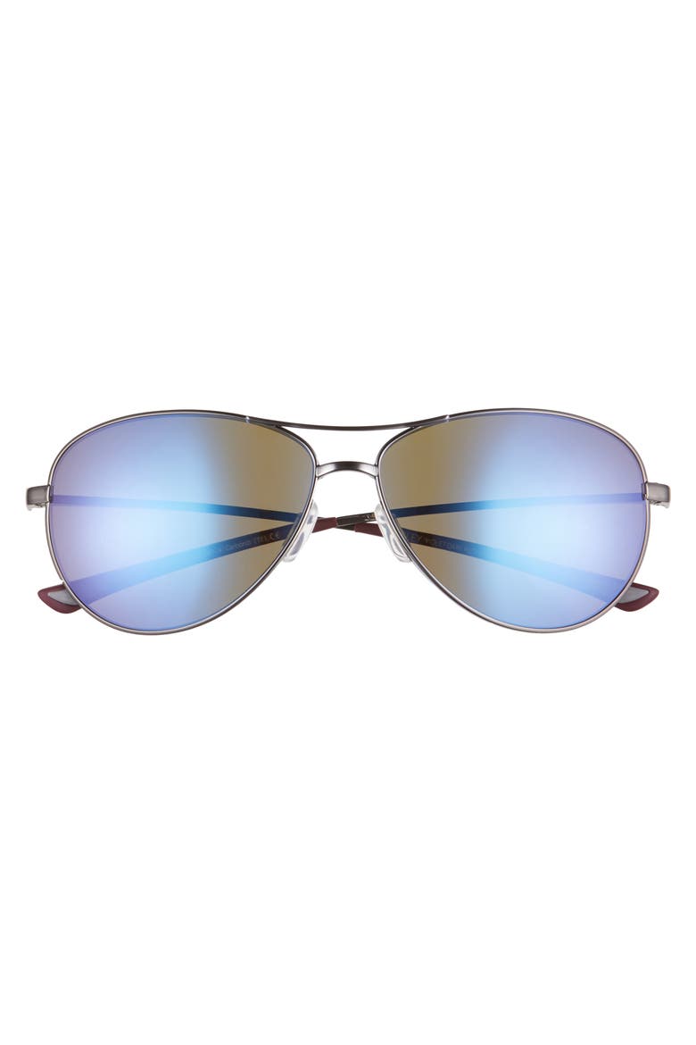 'Langley' 60mm Aviator Sunglasses, Alternate, color, RUTHENIUM/ VIOLET