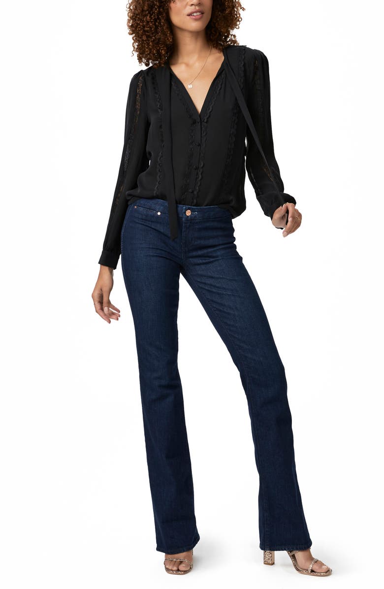 PAIGE Gardena Long Sleeve Silk Georgette Top, Alternate, color, 