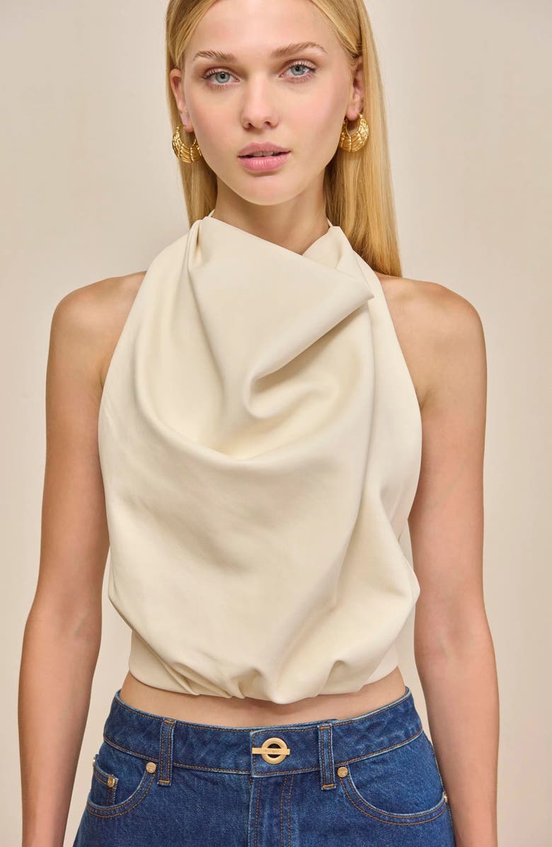 Cult Gaia Adrienne Halter Top, Alternate, color, Seashell