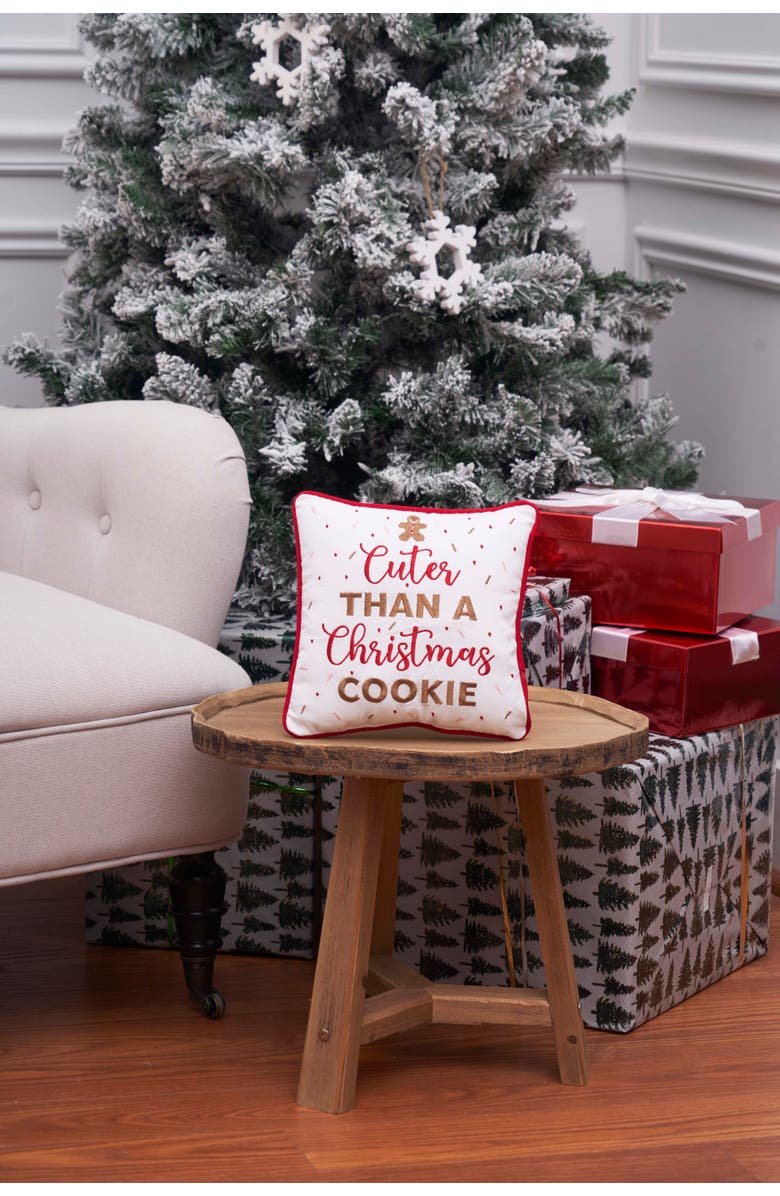 C&F Home Cuter Than A Christmas Cookie Small/Petite Accent Pillow, Alternate, color, Red