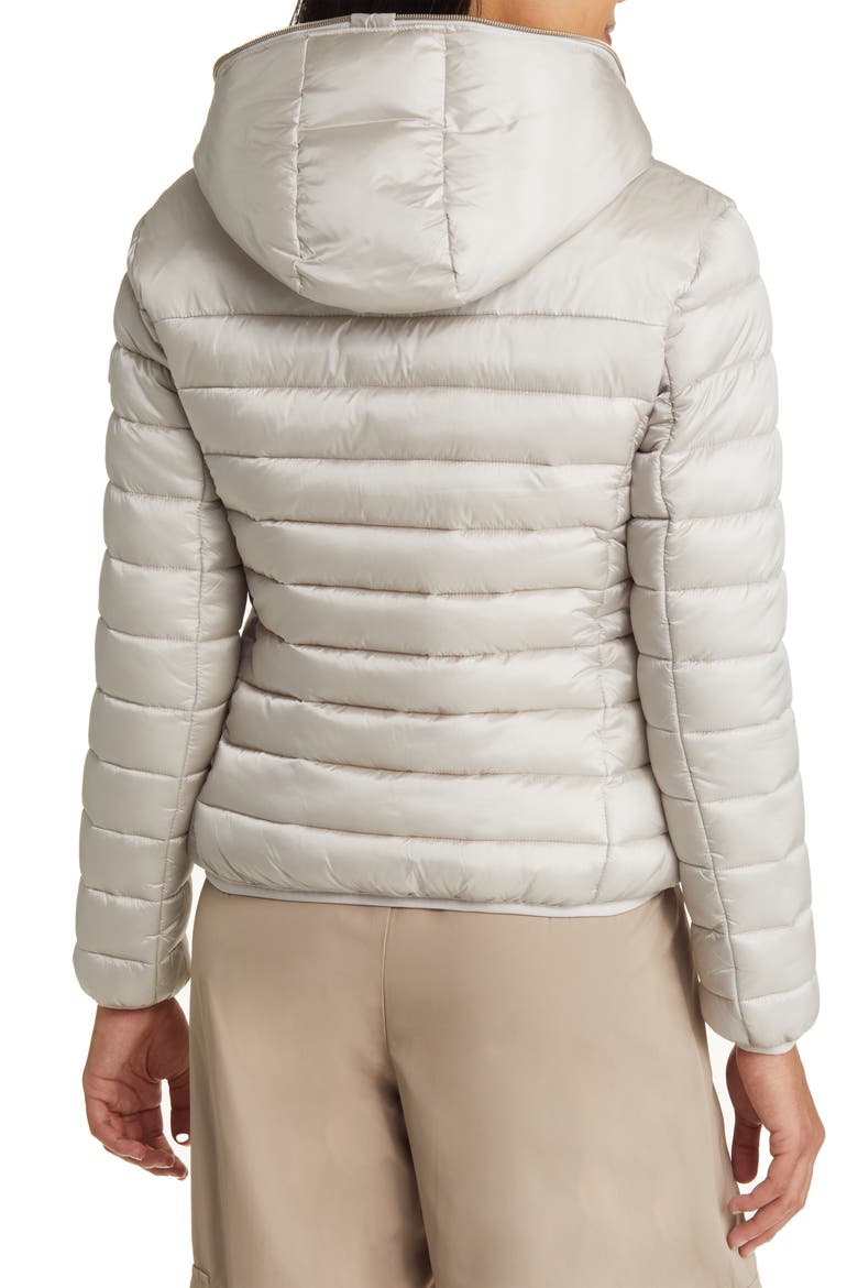 Elvira Water Resistant Hooded Puffer Jacket, Alternate, color, RAINY BEIGE