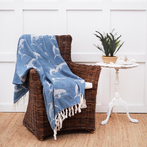 C & F Home C&f Home Dolphin Blue Throw Blanket In Blue