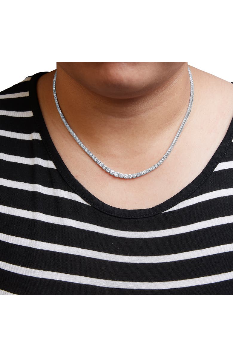 Haus of Brilliance 14K White Gold 10.0 Cttw Graduated Lab-Grown Diamond Tennis Necklace, Alternate, color, White