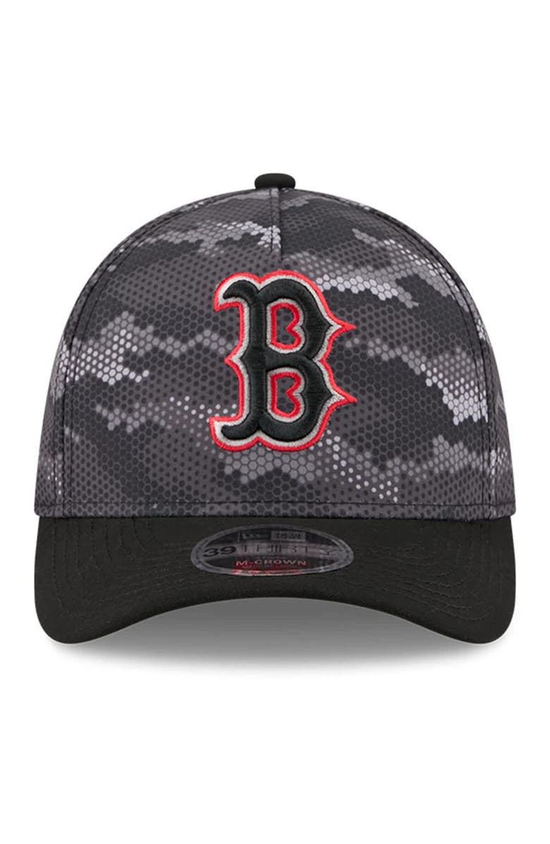 New Era Men's New Era Black Boston Red Sox Camo 39THIRTY A-Frame Flex Hat, Alternate, color, Black