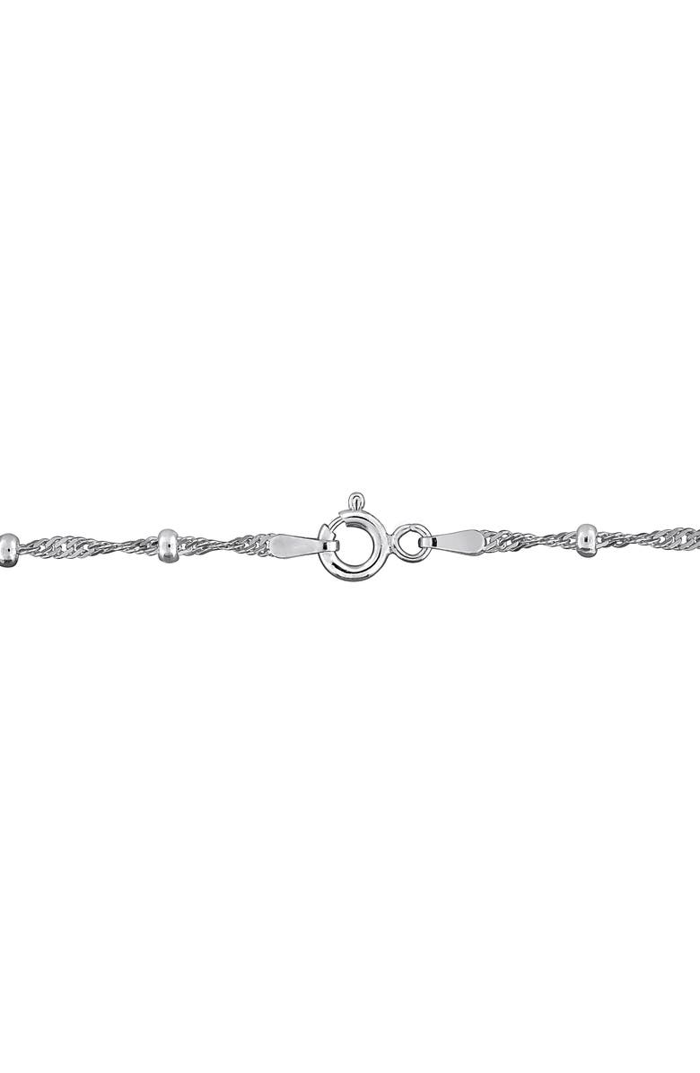 DELMAR Saturno Bead Station Necklace, 2.8mm, Alternate, color, Silver