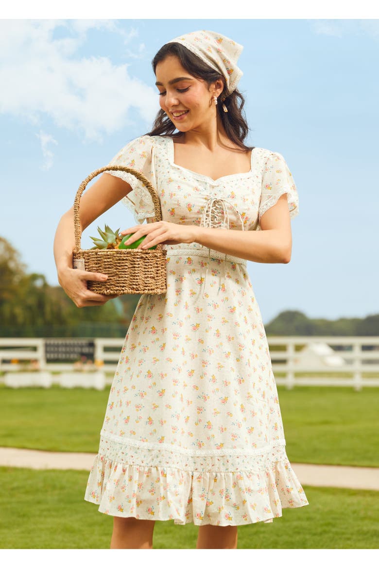Gabriella Cottagecore Babydoll Dress, ModCloth x Gunne Sax, Alternate, color, Mia Bouquet