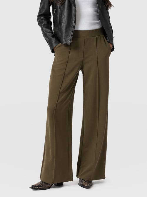 Saint And Sofia Saint + Sofia Keller Wide Leg Pant In Brown