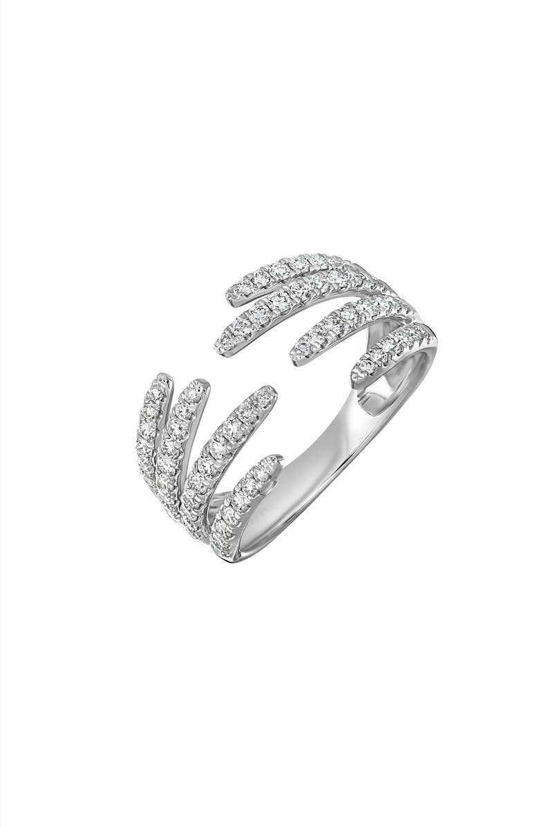 Bony Levy Audrey Diamond Cuff Ring, Main, color, 18K White Gold