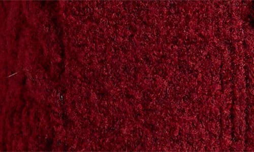 Wayf X Sara Walker Jackie Velvet Bow Cable Stitch Cardigan In Burgundy