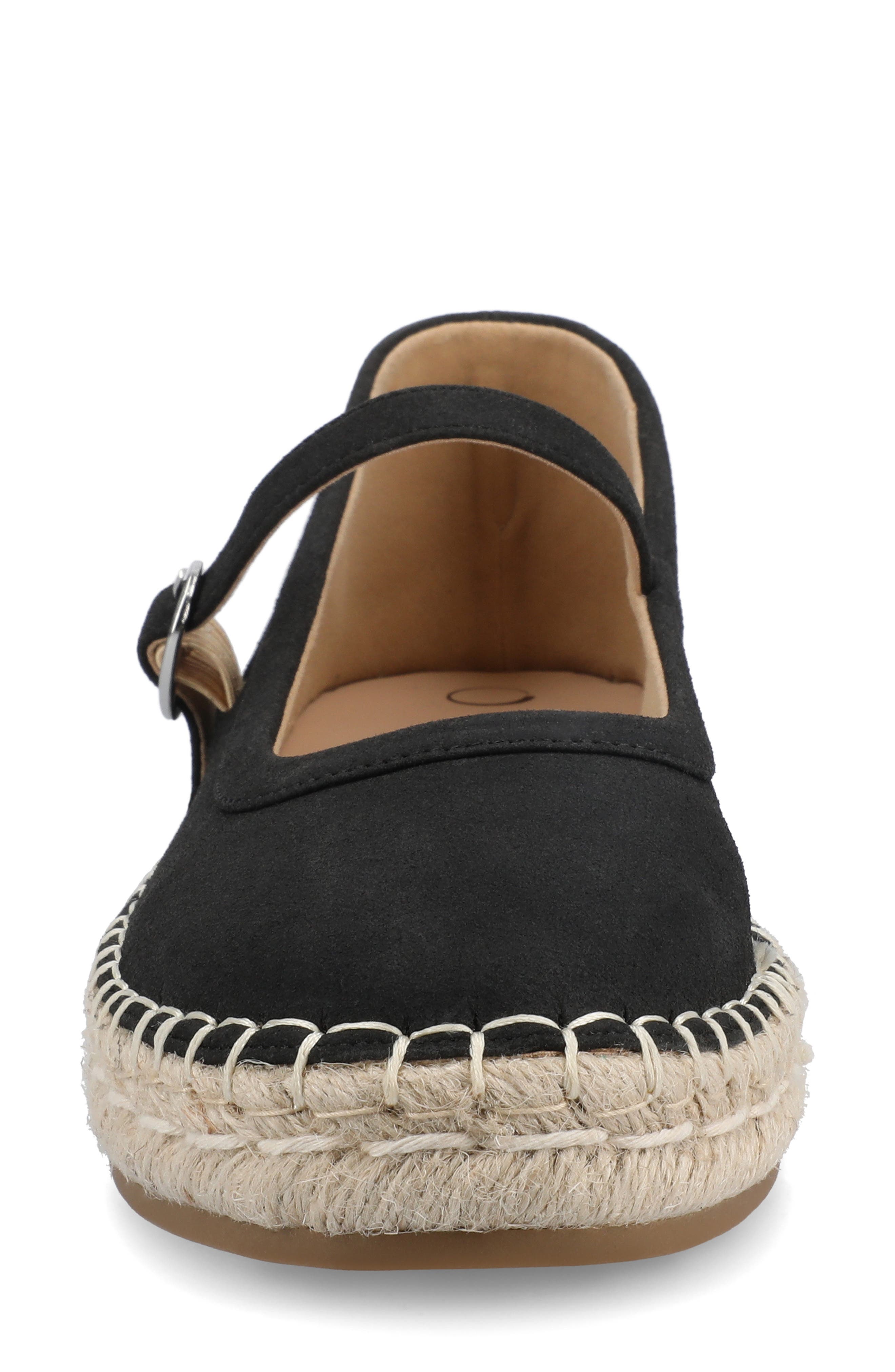 Journee Collection Kenzie Espadrille Flat, Alternate, color, Black