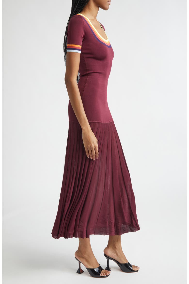 Saucer Neck Maxi Sweater Dress, Alternate, color, ZINFANDEL