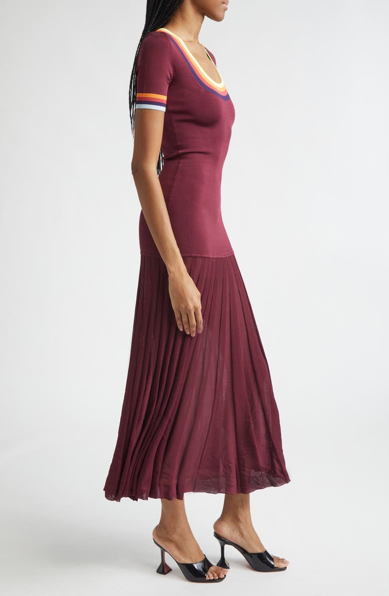 Christopher John Rogers Saucer Neck Maxi Sweater Dress, Alternate, color, Zinfandel