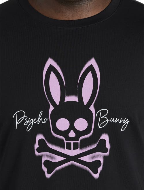 Psycho Bunny Big & Tall Loa Graphic Tee In Black