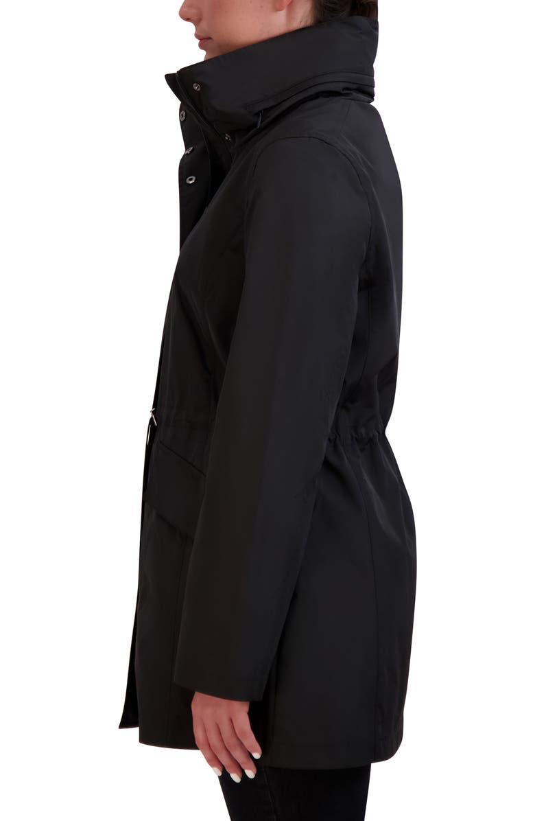 Cole Haan Water Resistant Mixed Media Rain Jacket, Alternate, color, 