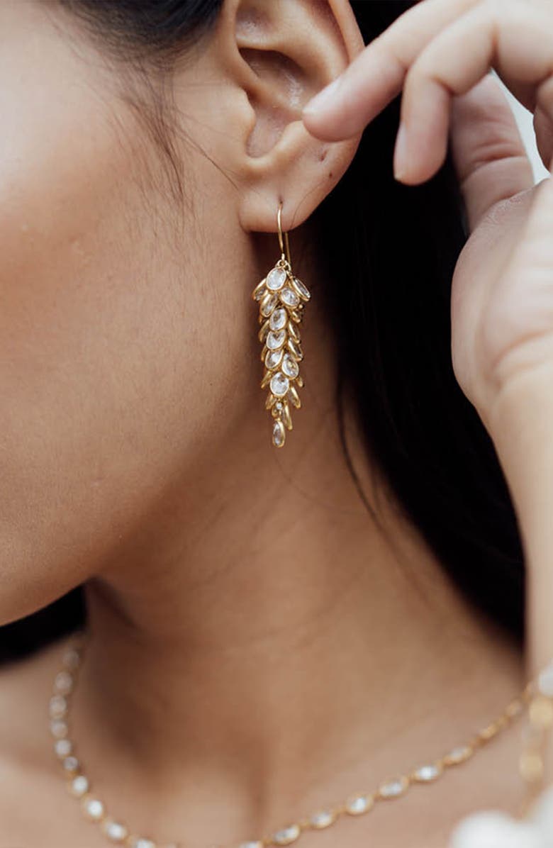 Freya Rose Midi Crystal Drops, Alternate, color, Gold