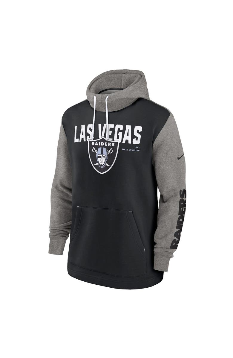 Nike Men's Nike Black Las Vegas Raiders Fashion Color Block Pullover Hoodie, Alternate, color, Black
