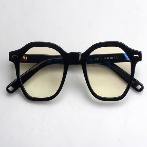 Ncmprbl Focused 46mm Geometric Eyeglasses In Black