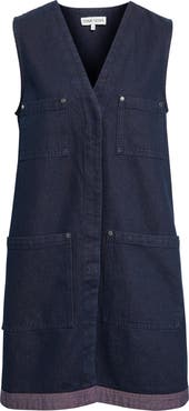 Stine Goya Contrast Hem Denim Dress