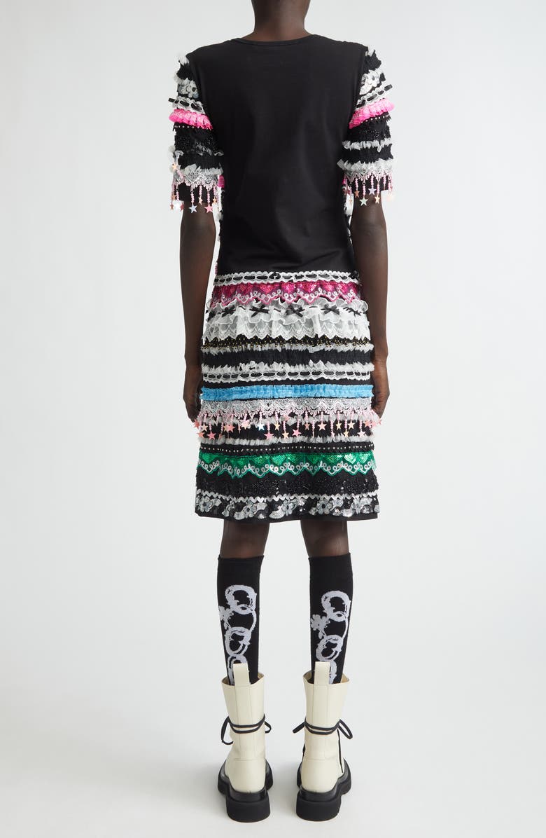 Chopova Lowena Starbrites Embellished Jersey Dress, Alternate, color, Black Multi