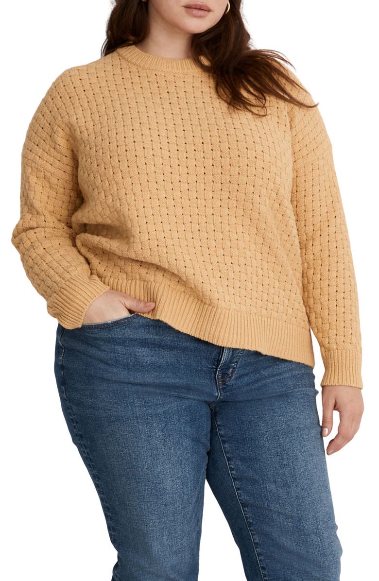 Madewell Basketweave Stitch Sweater, Main, color, 