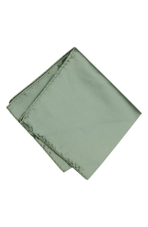 Men's Solid Satin Pocket Square