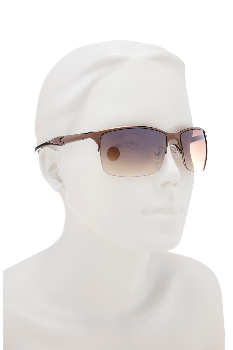 62mm Half Rim Sunglasses, Alternate, color, BRONZE/