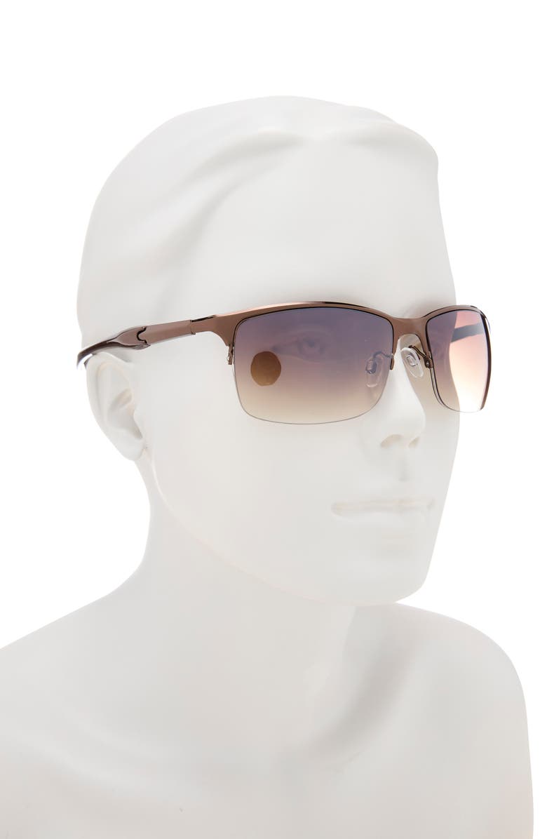 Vince Camuto 62mm Half Rim Sunglasses, Alternate, color, Bronze/