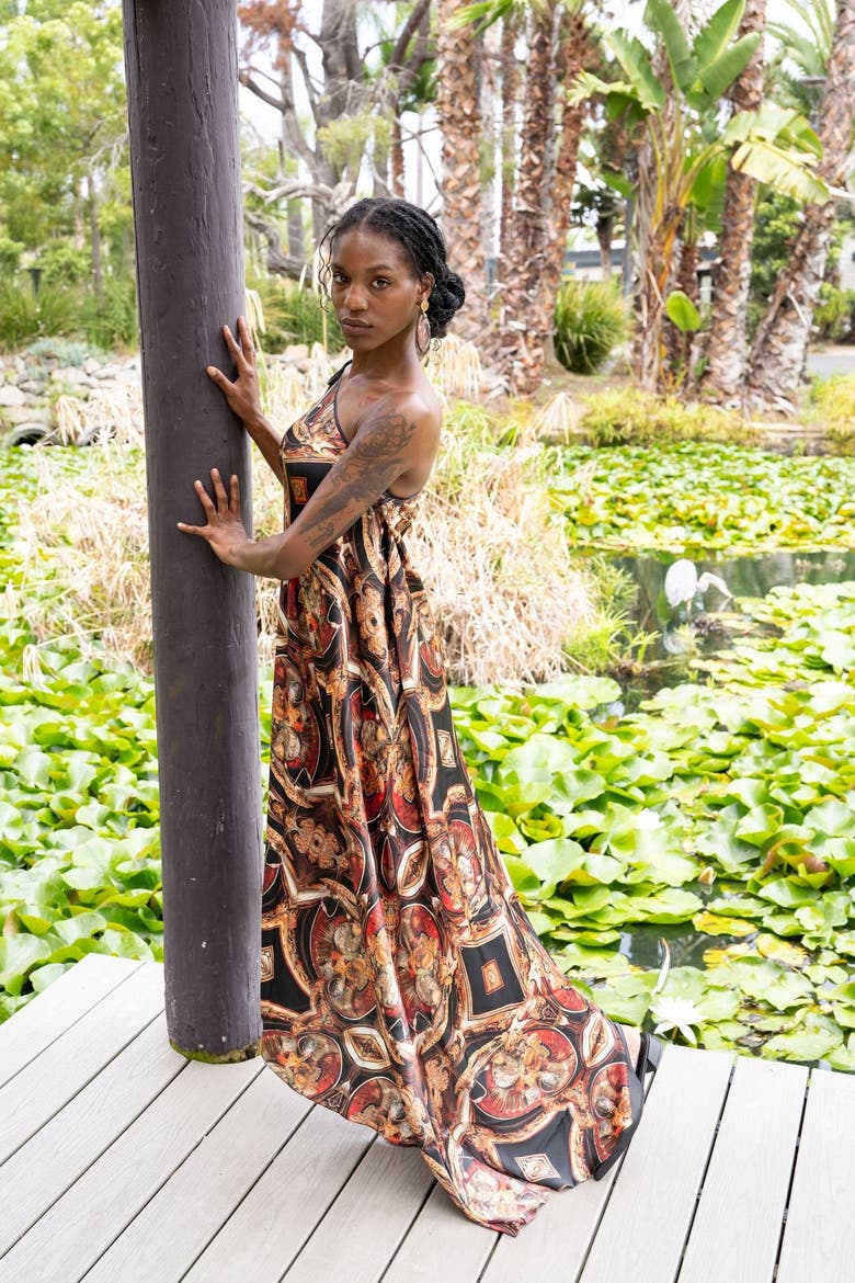 The Heze Halter Dress, Alternate, color, Multicolor