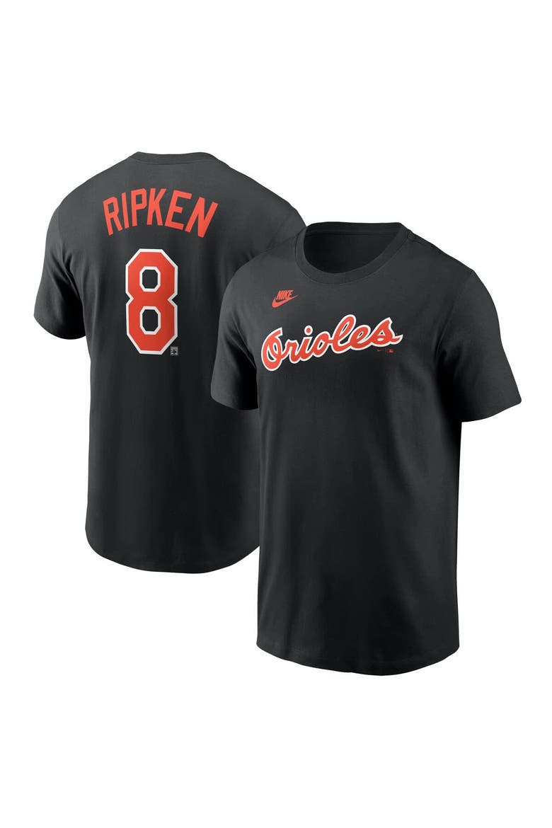 Men's Nike Cal Ripken Jr. Black Baltimore Orioles Fuse Name & Number T-Shirt, Main, color, Black