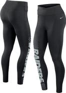 Nike Women's Nike Black Las Vegas Raiders Yard Line Crossover Leggings
