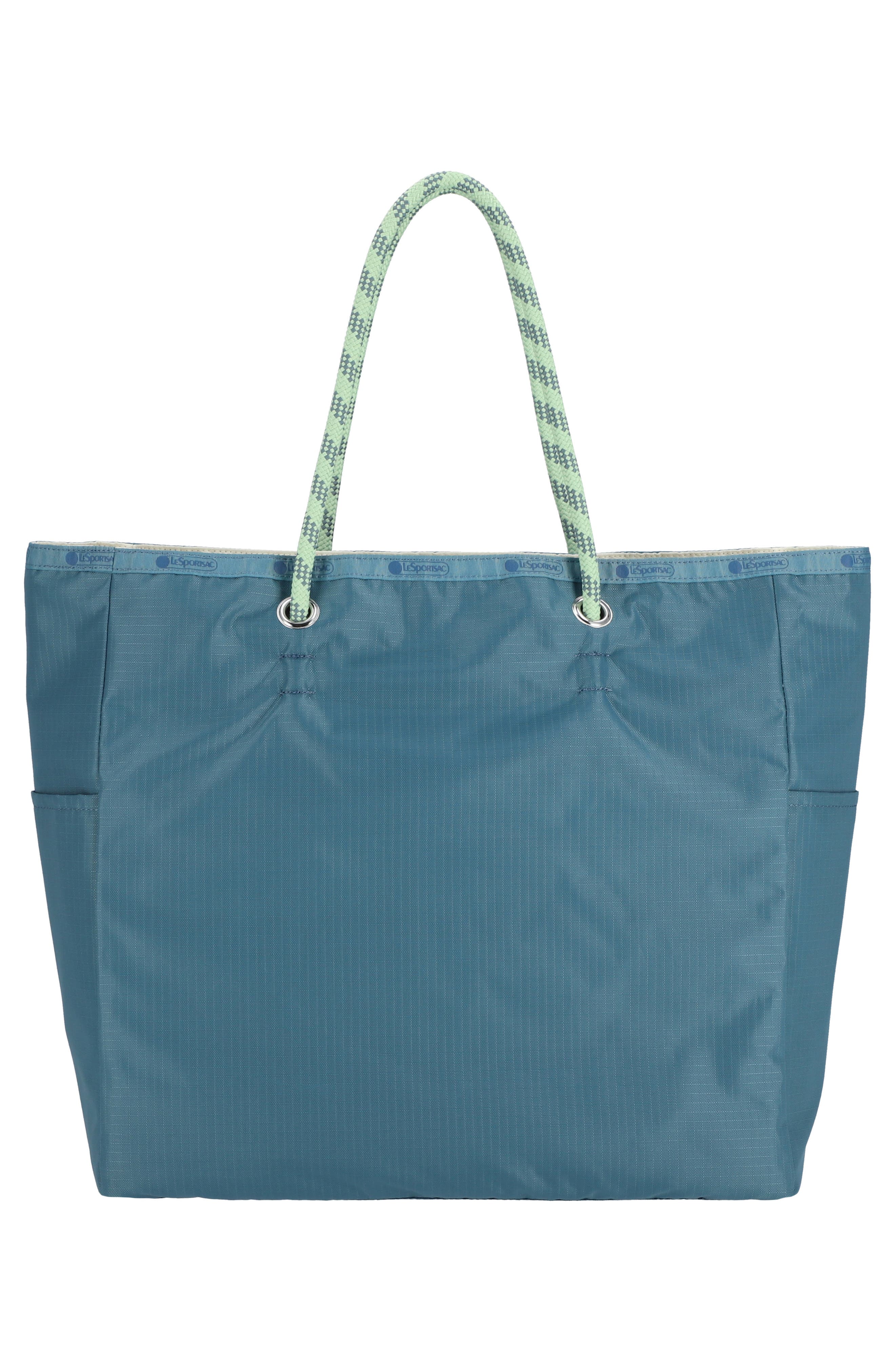 LeSportsac Large Reversible Ripstop Tote, Alternate, color, Blue Indigo/ Sandbar Logo