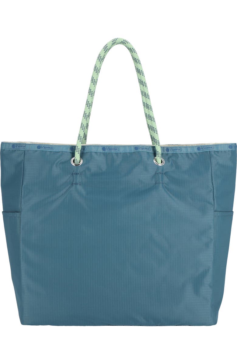 LeSportsac Large Reversible Ripstop Tote, Alternate, color, Blue Indigo/ Sandbar Logo
