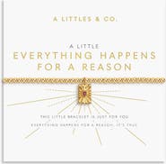 A Littles & Co A Little 'Everything Happens For A Reason' Bracelet In Gold-Tone Plating