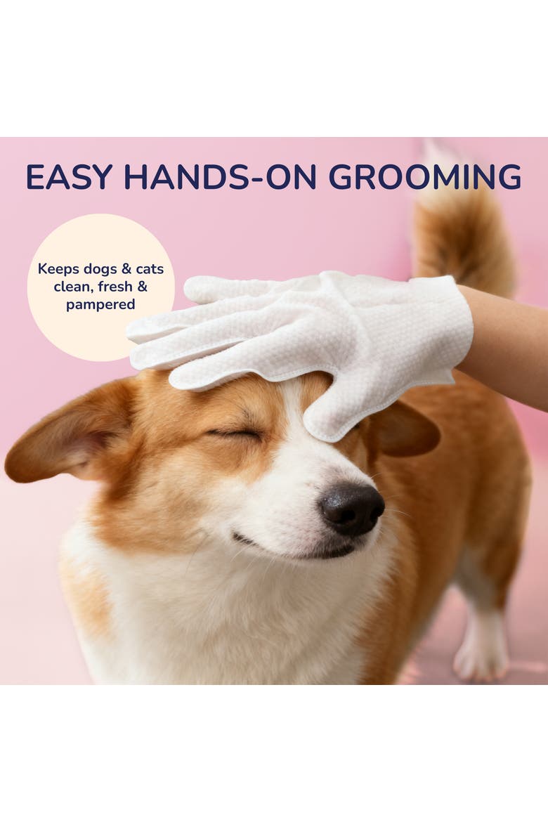 Dog Grooming Soft Glove Hypoallergenic Wipes for Dogs and Cats, Alternate, color, 6Pack (6ct)