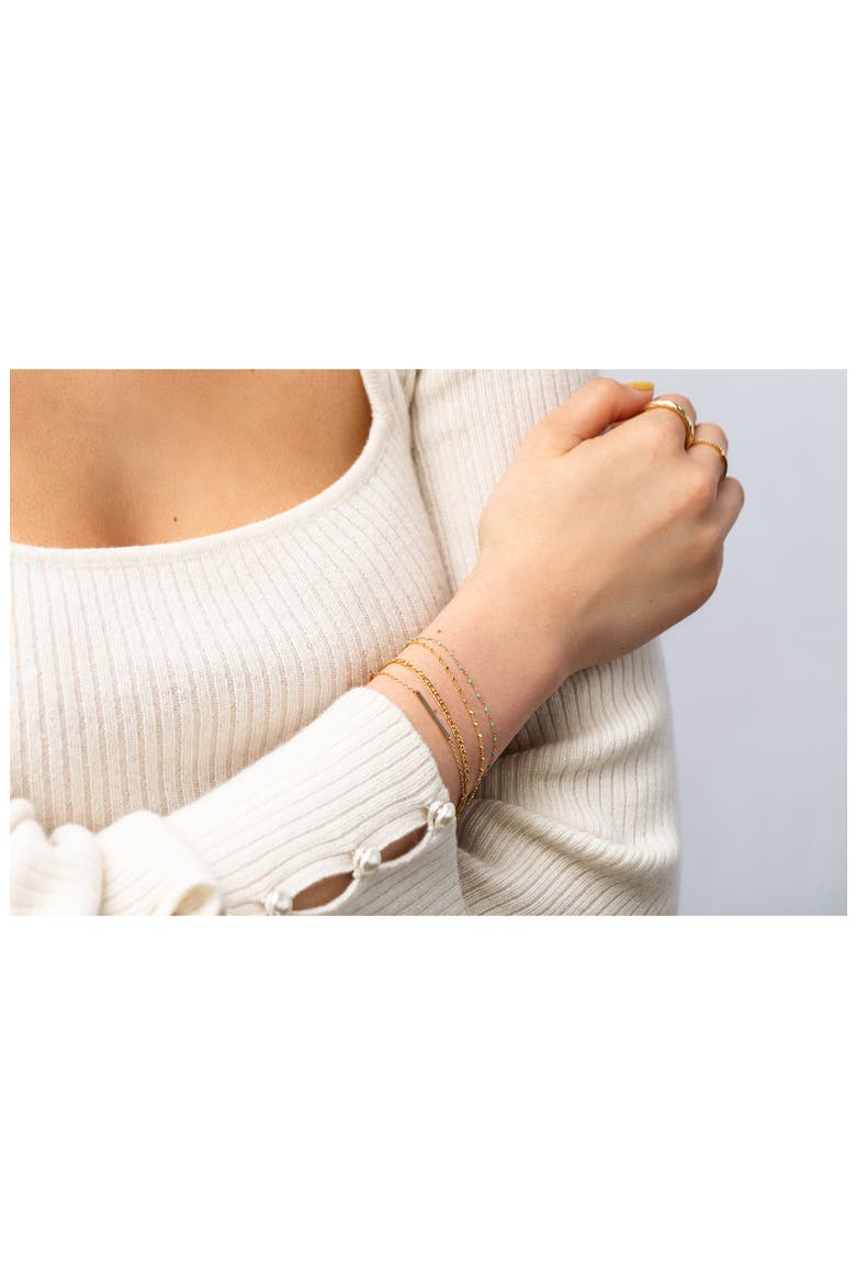 14K Gold Cube Station Bracelet, Alternate, color, 14K YELLOW GOLD