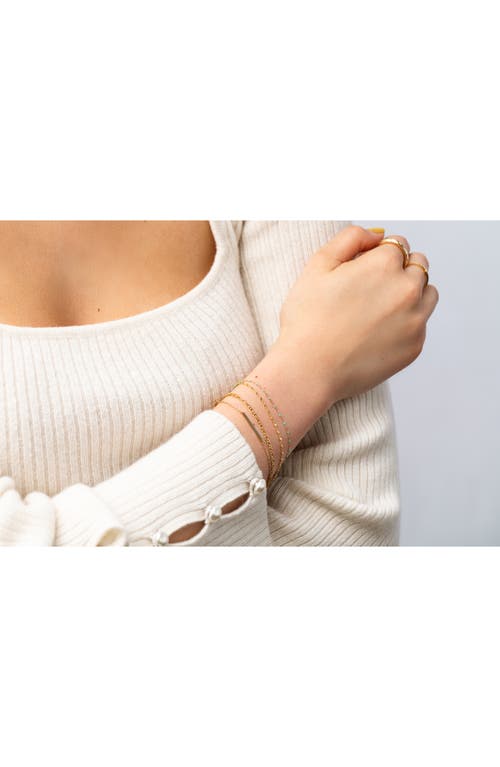Bony Levy 14k Gold Cube Station Bracelet