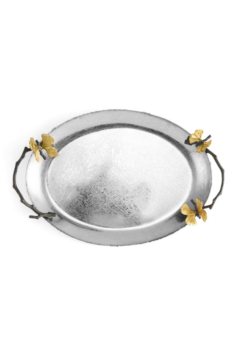 Butterfly Ginkgo Medium Tray, Alternate, color, STAINLESS STEEL