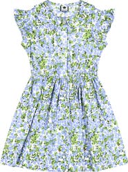 Busy Bees Juniper Shirtdress Blue Hydrangea