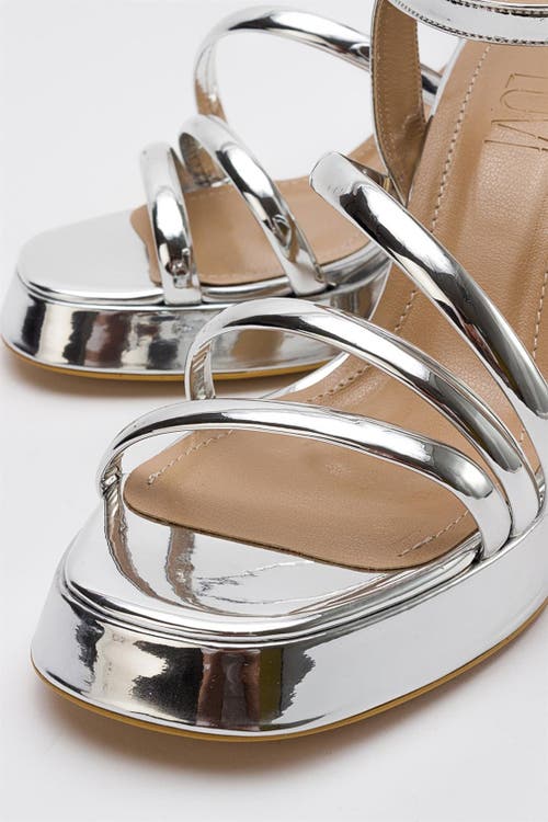 Prologue Shoes Heas Platform Sandal In Silver