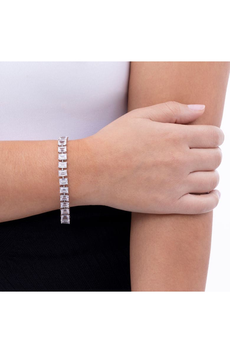 Anna Zuckerman Emerald Cut 27 Carat Diamond Crystalline Bracelet, Alternate, color, White Diamond Crystalline