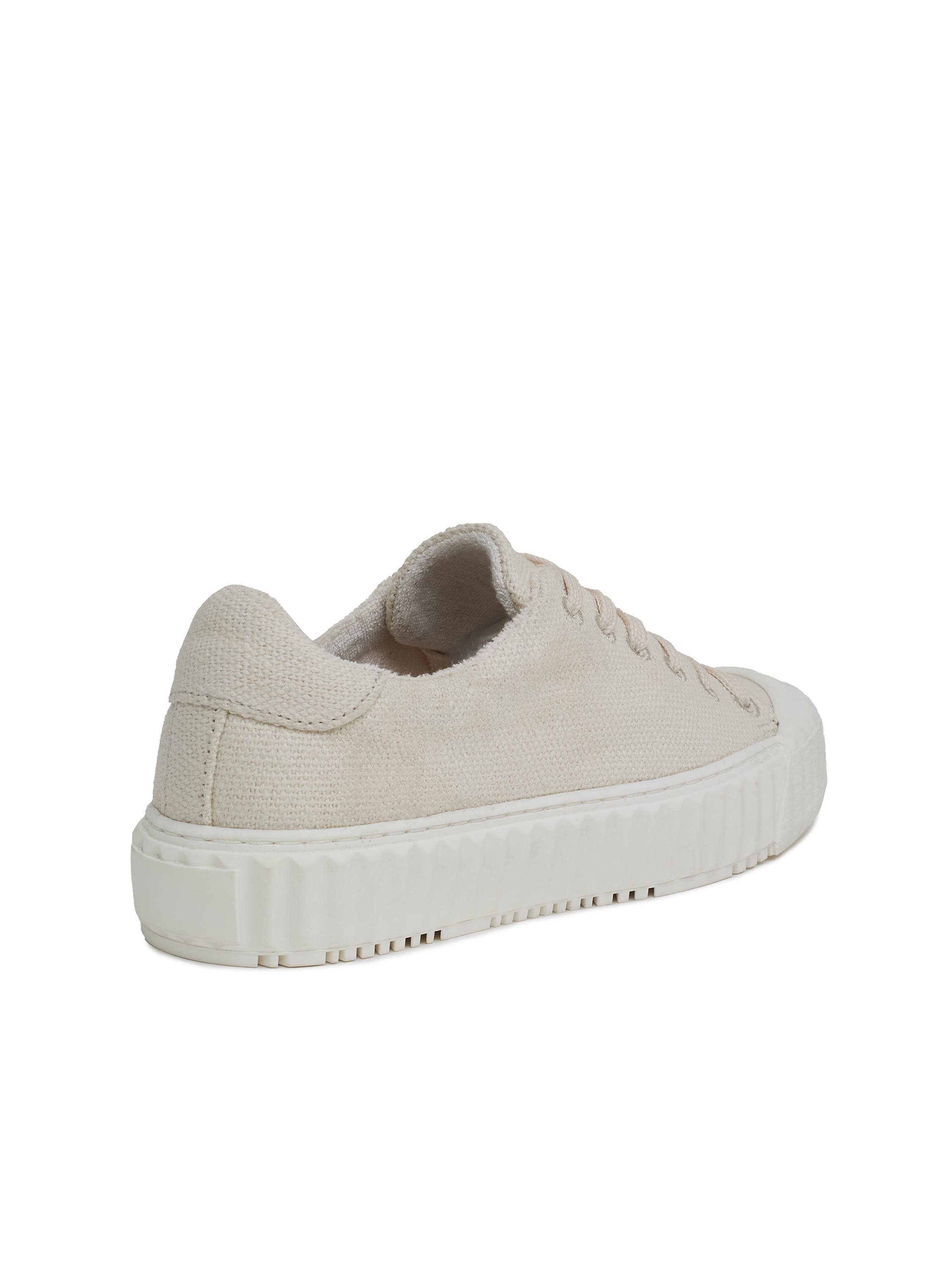 Celtic & Co. Lace Up Recyc Canvas Low Top Sneakers, Alternate, color, Ecru