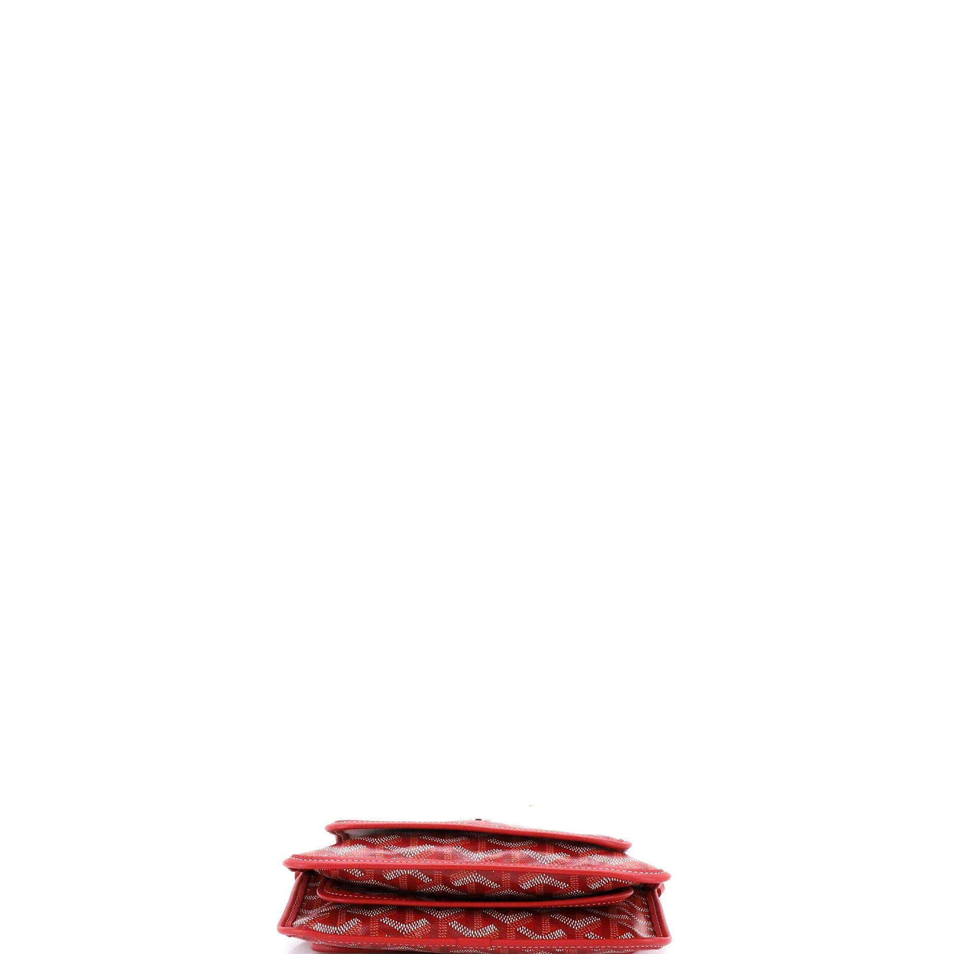 Pre-Owned Goyard Plumet Clutch Wallet Coated Canvas, Alternate, color, Red